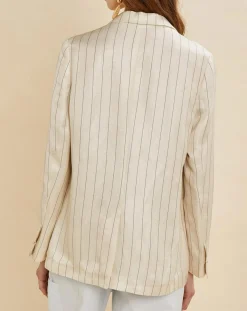 Femme Chloé Stora Vestes, Blousons^Veste en Lin mélangé Valerio écrue