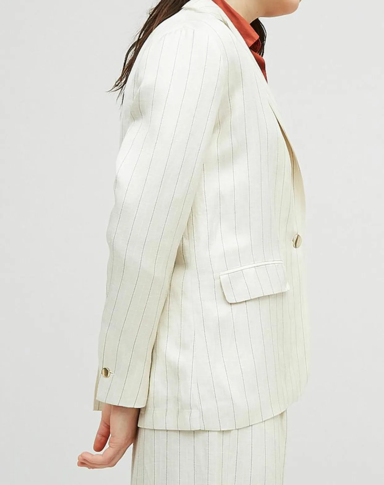 Femme Chloé Stora Vestes, Blousons^Veste en Lin mélangé Valerio écrue
