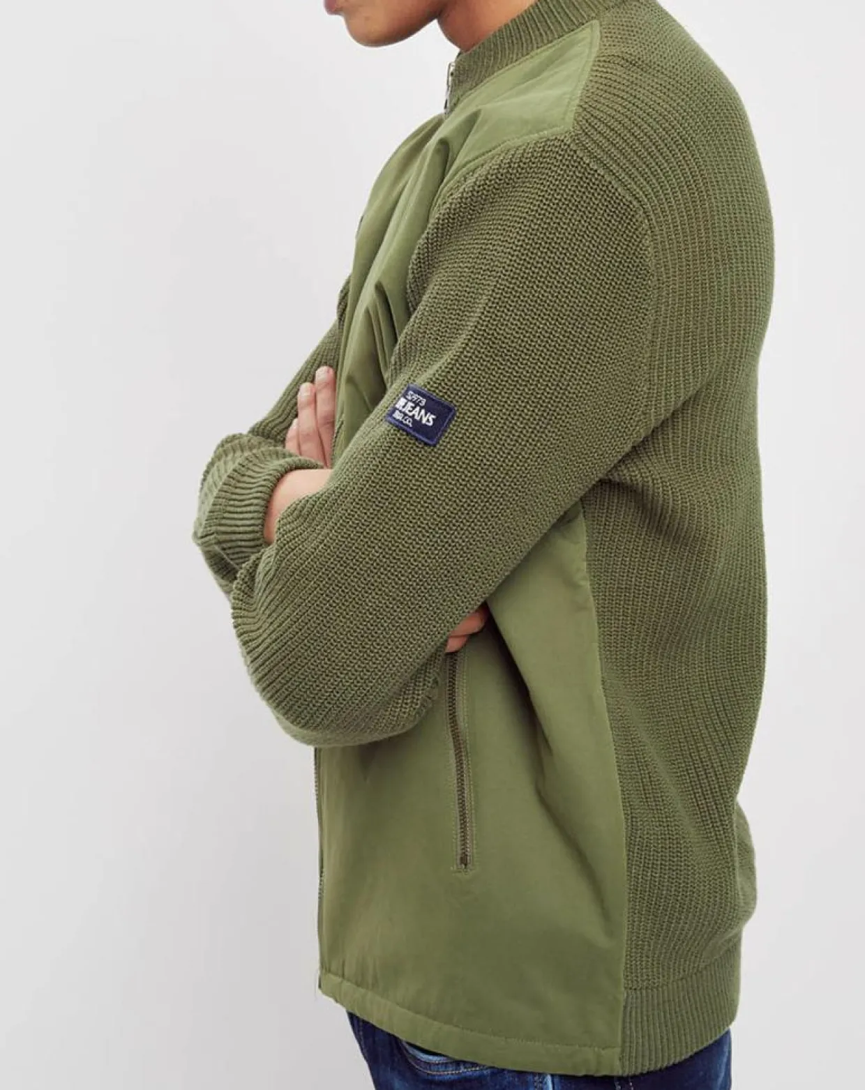 Veste en maille Liseret kaki-Pepe Jeans Online