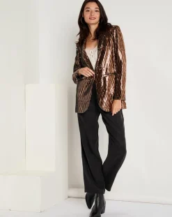 Femme See u Soon Vestes, Blousons^Veste en sequins Louna café