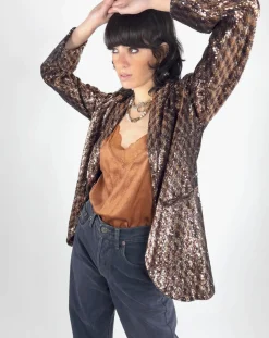 Femme See u Soon Vestes, Blousons^Veste en sequins Louna café