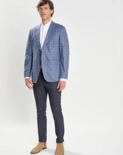 Homme Hackett London Vestes, Blousons^Veste en Soe & Laine à imprimé Prince de Galles bleue