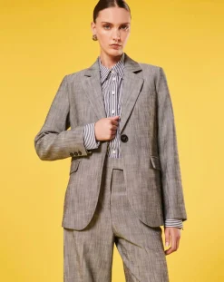 Veste en tissu flammé grise-Tara Jarmon Clearance