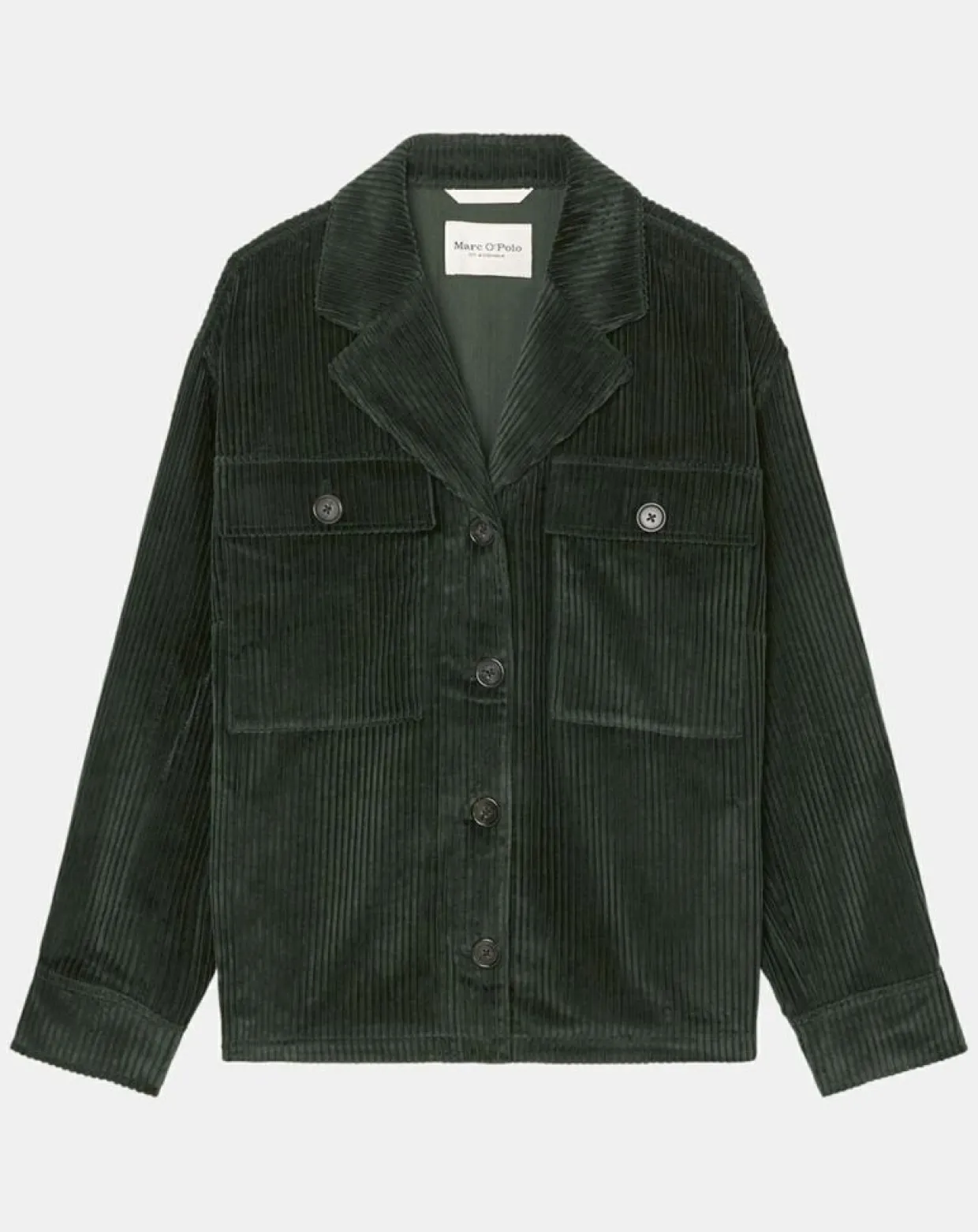 Veste en Velours côtelé 100% Coton Bio vert foncé-Marc O'Polo Discount