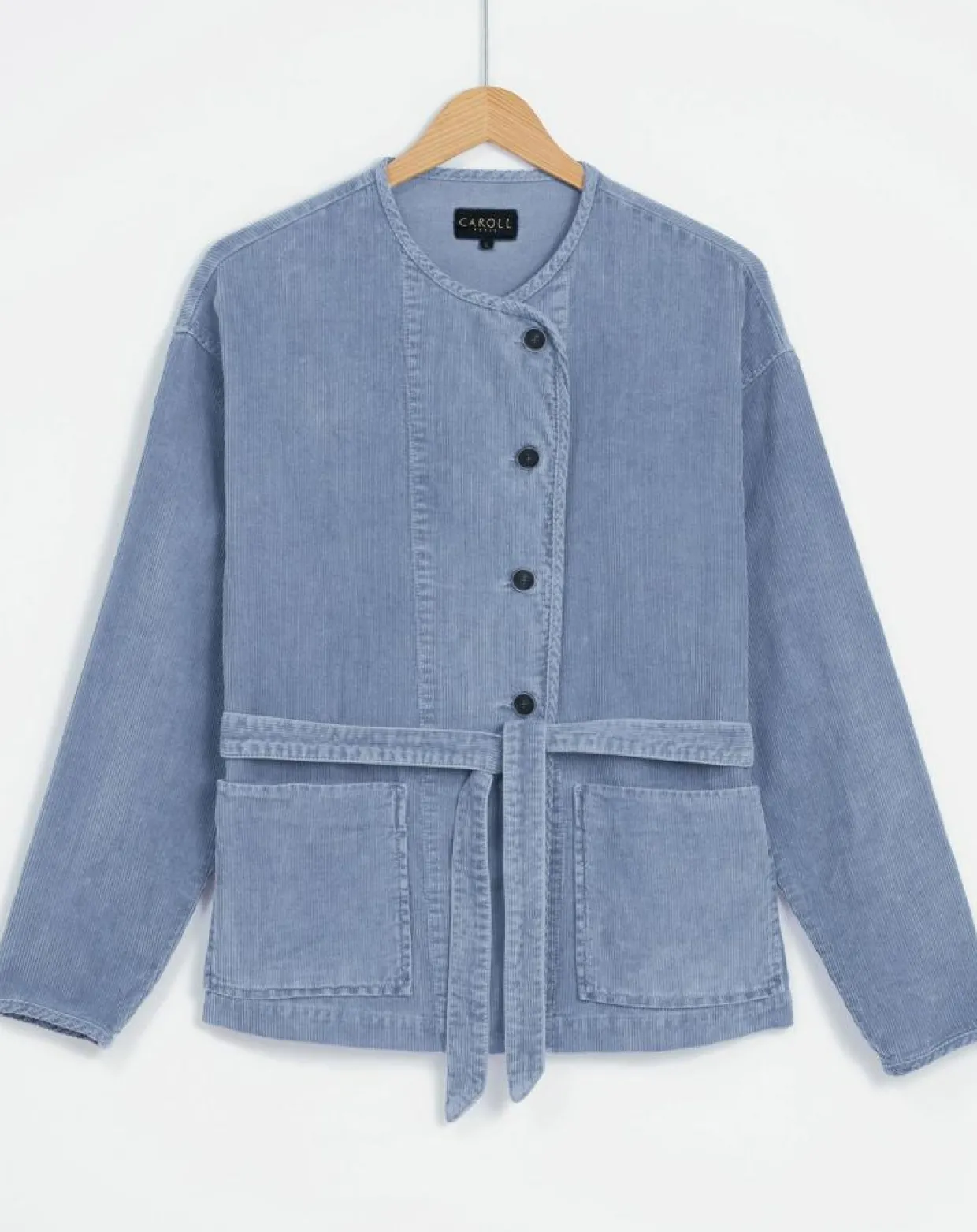 Veste en Velours côtelé Lola bleu violet-Caroll New