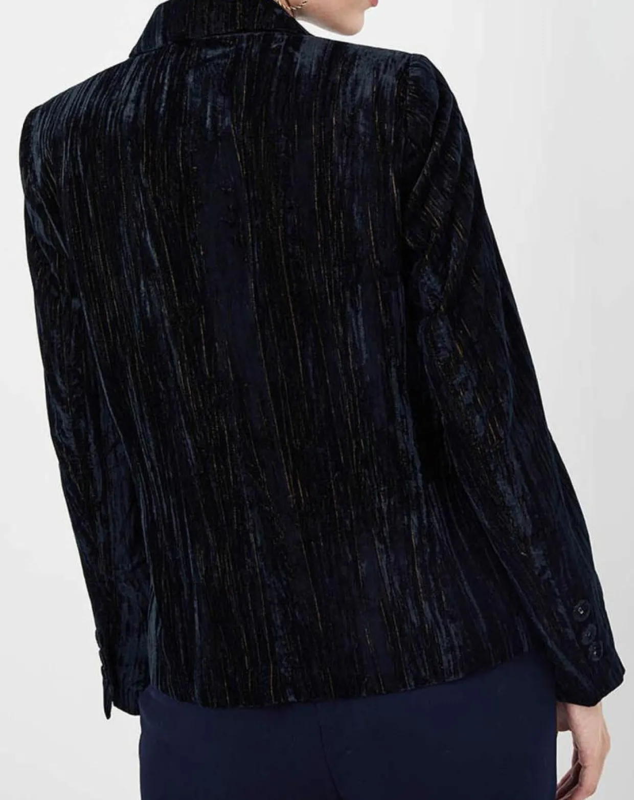 Femme See u Soon Vestes, Blousons^Veste en Velours Panais rayée noire