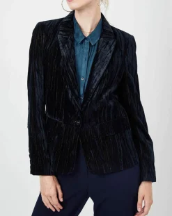 Femme See u Soon Vestes, Blousons^Veste en Velours Panais rayée noire
