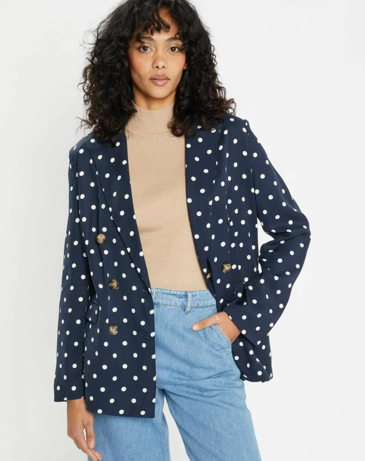 Femme Jodhpur Vestes, Blousons^Veste fluide bloom bleue/blanc
