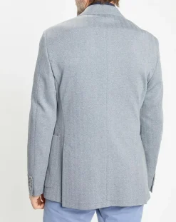 Homme Hackett London Vestes, Blousons^Veste Herigbone à chevrons bleu clair