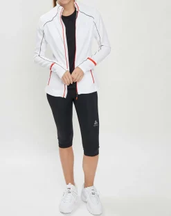 Veste intermédiaire technique Allalin blanc/noir/orange-Odlo Outlet