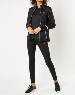 Femme Odlo Vestes, Blousons^Veste intermédiaire technique Allalin noir/rose/blanc