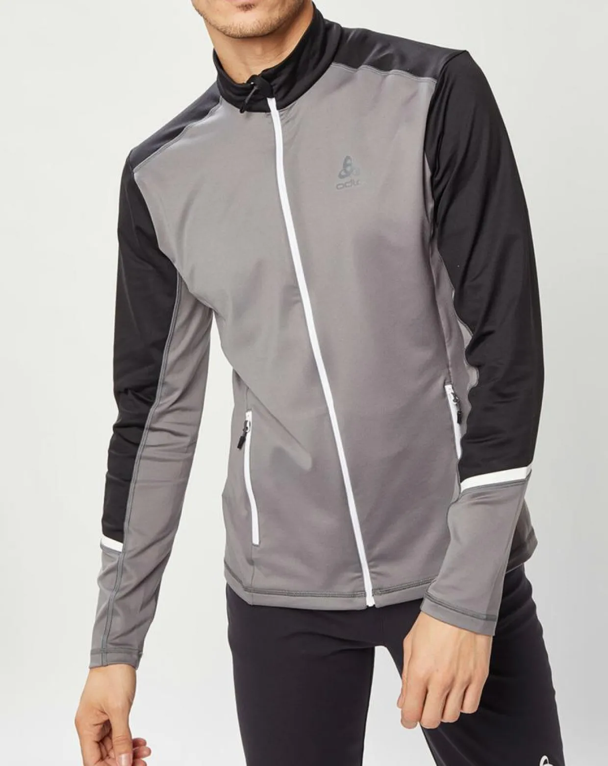 Veste intermédiaire technique Allalin gris/noir/blanc-Odlo Sale