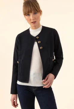 Femme Bleu Blanc Rouge Vestes, Blousons^Veste Joe bleu
