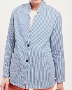 Veste Loanie rayée azur-Harris Wilson Best