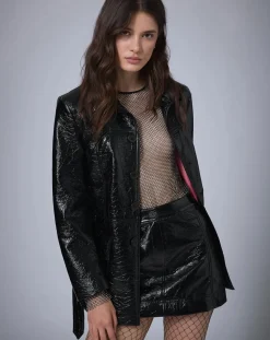Femme Manoush Vestes, Blousons^Veste longue vinyle noire