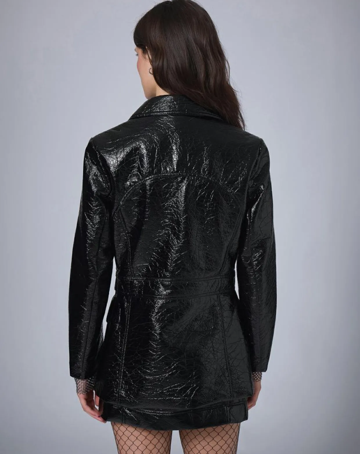 Femme Manoush Vestes, Blousons^Veste longue vinyle noire