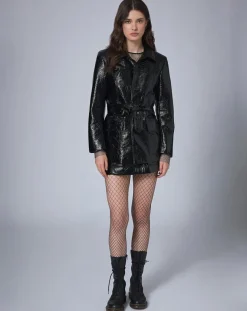 Femme Manoush Vestes, Blousons^Veste longue vinyle noire