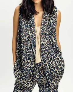 Femme Lauren Vidal Vestes, Blousons^Veste Lou imprimée bleu/crème