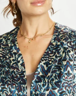 Femme Lauren Vidal Vestes, Blousons^Veste Lou imprimée bleue