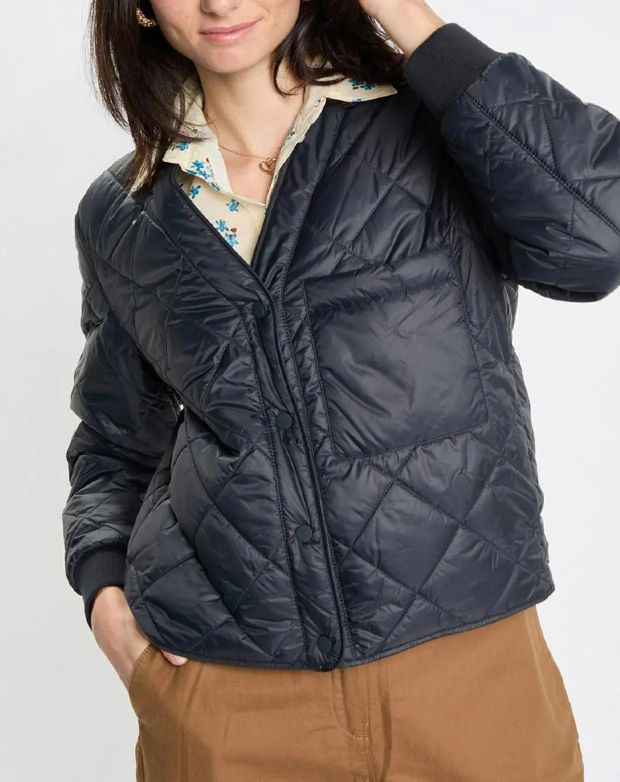 Femme Marc O'Polo Vestes, Blousons^Veste Matelassée à Boutons bleu marine