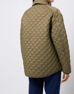 Femme Esprit Manteaux^Veste matelassée light coupe ample type chasse kaki