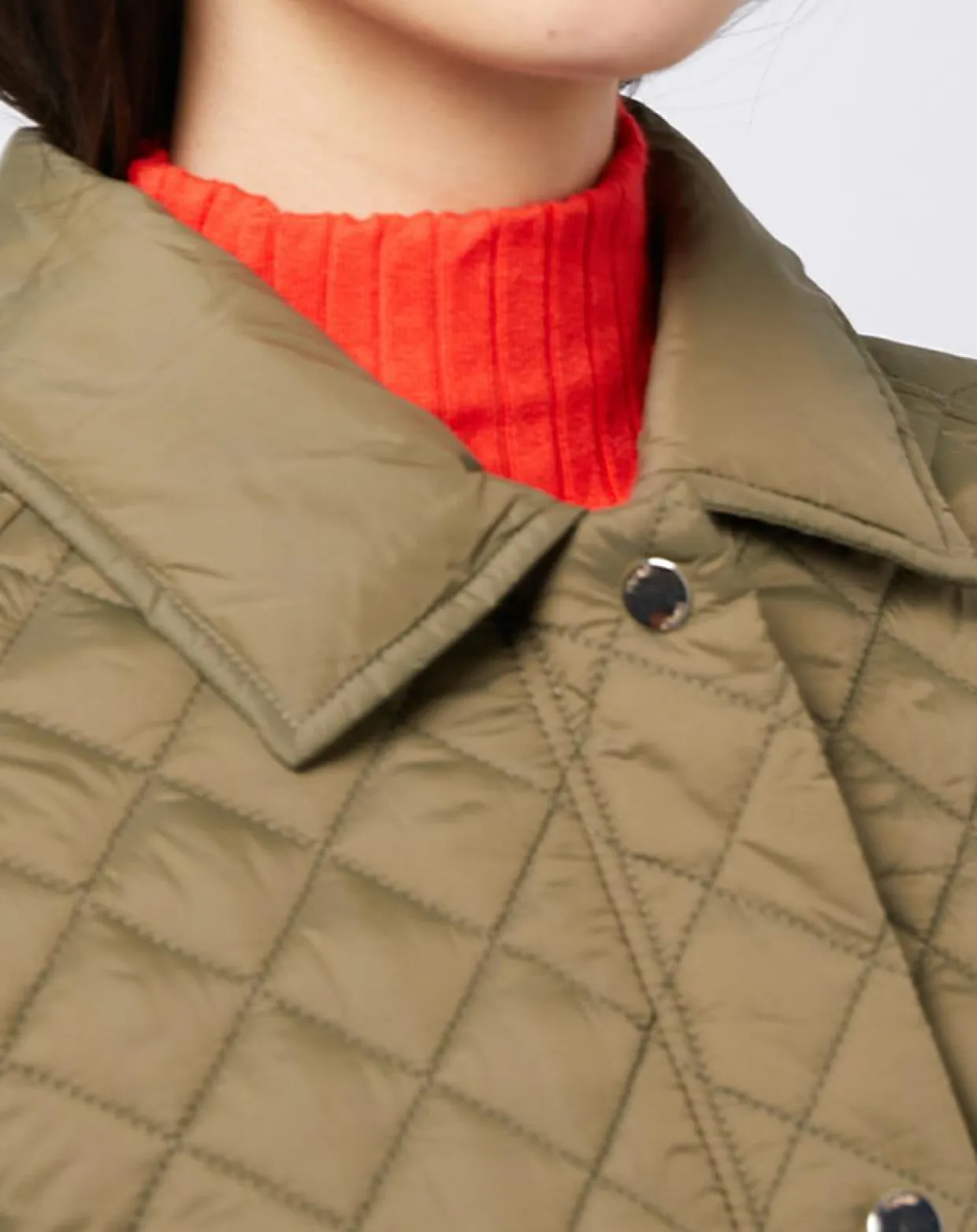 Femme Esprit Manteaux^Veste matelassée light coupe ample type chasse kaki