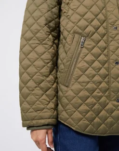 Femme Esprit Manteaux^Veste matelassée light coupe ample type chasse kaki