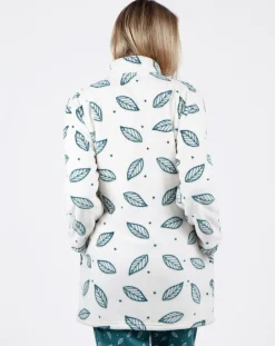 Femme Mr Wonderful Lingerie, Nuit^Veste polaire Flowers blanc/vert