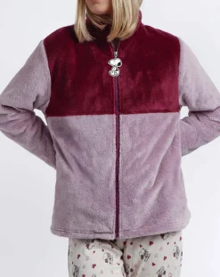 Femme Peanuts Lingerie, Nuit^Veste polaire Love Is A Best Friend mauve