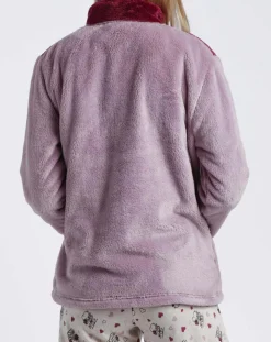 Femme Peanuts Lingerie, Nuit^Veste polaire Love Is A Best Friend mauve