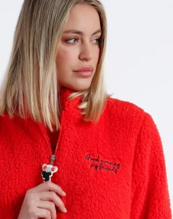 Femme Mr Wonderful Lingerie, Nuit^Veste polaire rouge