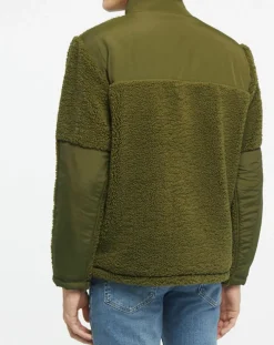 Veste Polaire zippée kaki-Gant