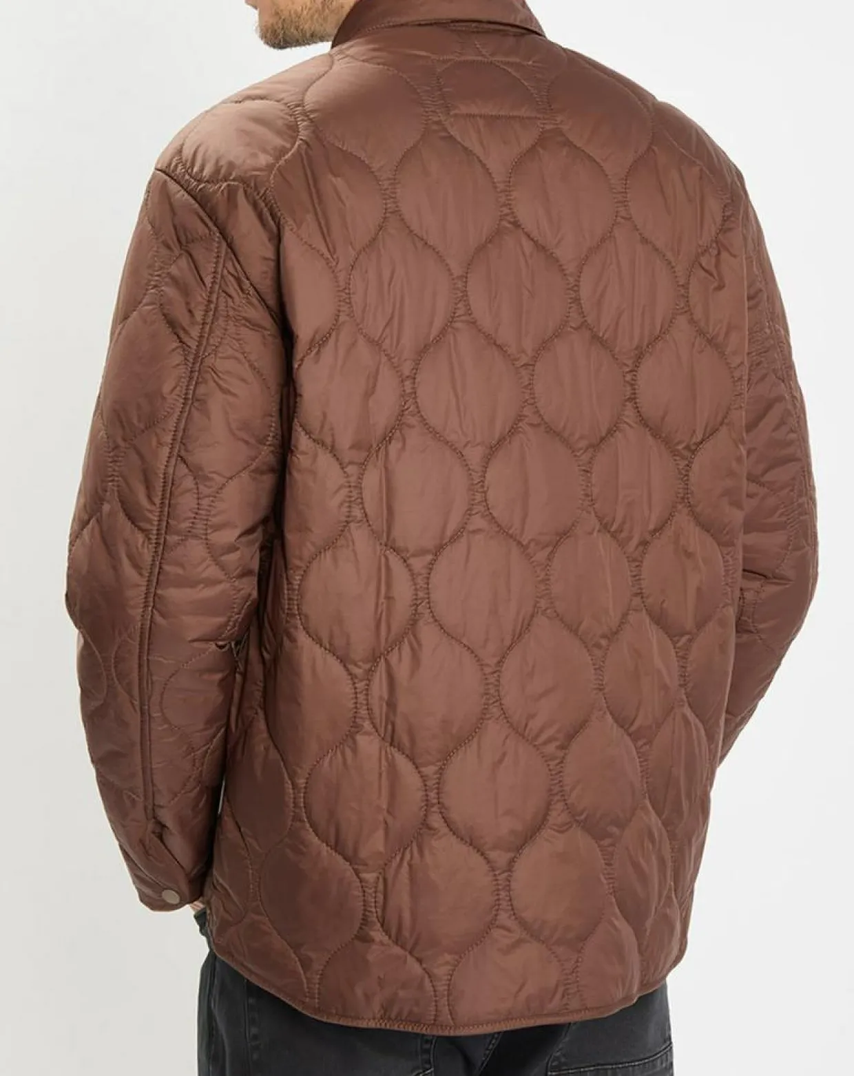 Veste Quilt double zip marron-Marc O'Polo