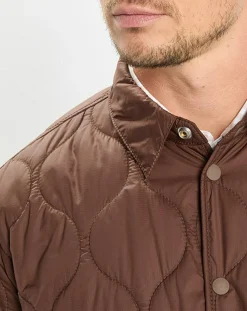 Veste Quilt double zip marron-Marc O'Polo