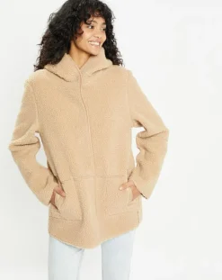 Veste réversible en Fausse Fourrure 358 Mont light camel-Lou Andrea