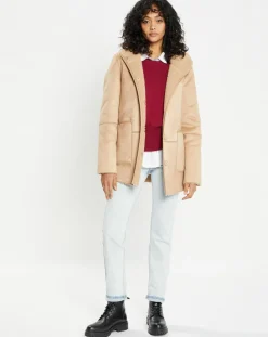 Veste réversible en Fausse Fourrure 358 Mont light camel-Lou Andrea