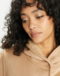 Veste réversible en Fausse Fourrure 358 Mont light camel-Lou Andrea