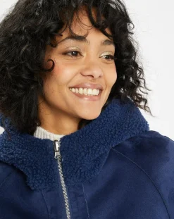 Veste réversible en Fausse Fourrure 315 Mont indigo-Lou Andrea New