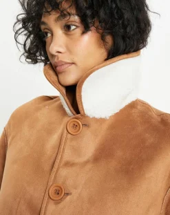 Femme Lou Andrea Vestes, Blousons^Veste réversible en Fausse Fourrure 309 Mont cannela white