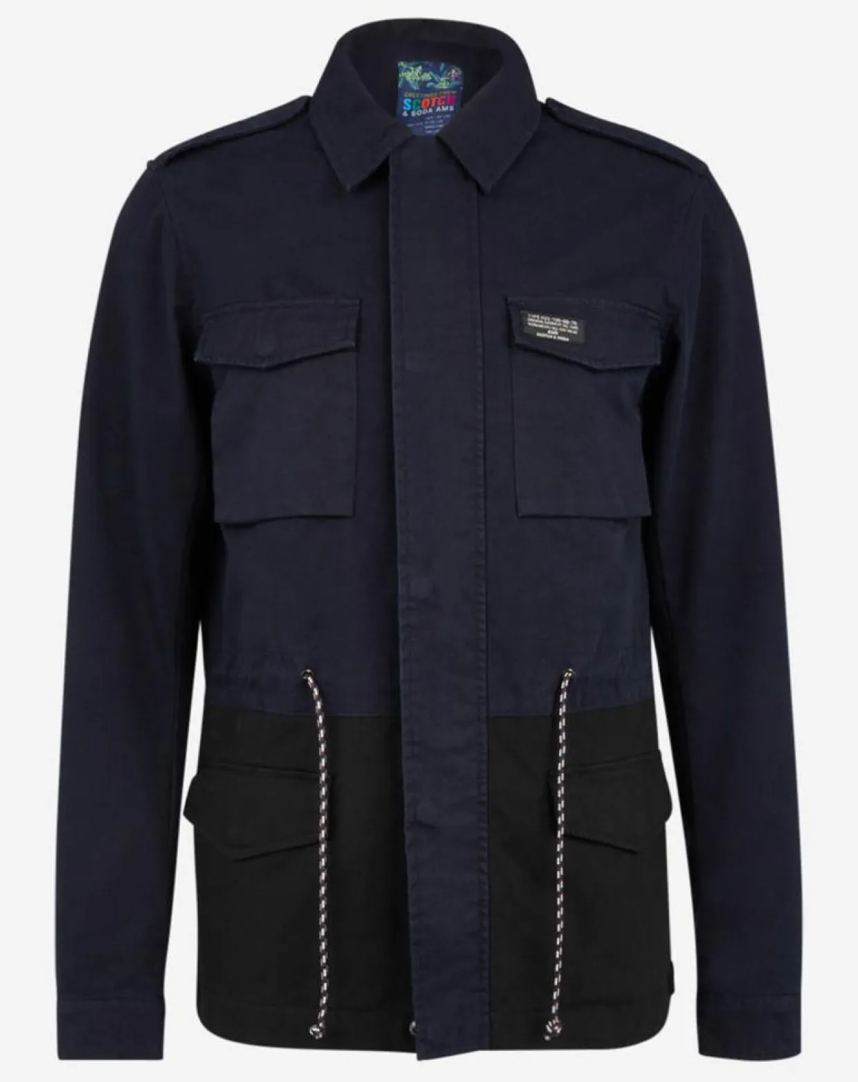 Veste Saharienne bicolore bleu/noir-Scotch & Soda Hot