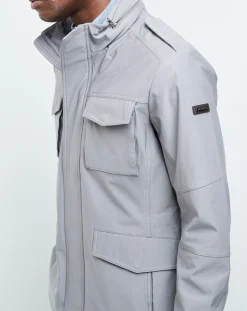 Veste Saharienne imperméable gris clair-Hackett London Clearance