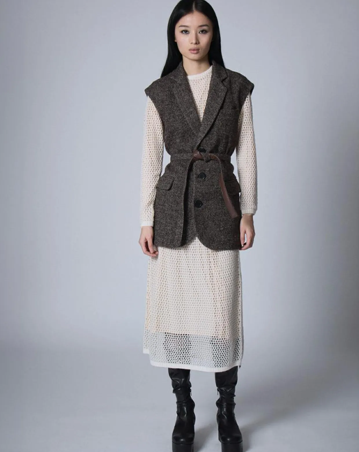 Femme Manoush Vestes, Blousons^Veste sans manches en Laine mélangée Raymonde chocolat