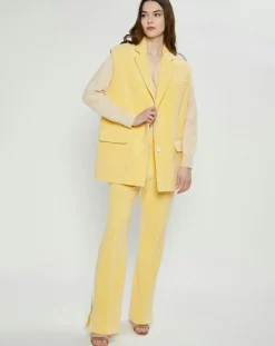 Veste sans manches en éponge Terry Cloth jaune-Nina ricci