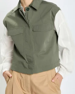 Femme Marc O'Polo Vestes, Blousons^Veste sans manches Mini Explore kaki