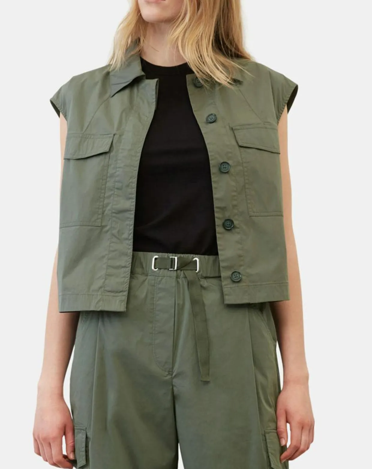Femme Marc O'Polo Vestes, Blousons^Veste sans manches Mini Explore kaki