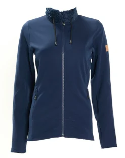 Veste seconde couche Stretch Lechaud fausse fourrure bleue-Degré 7 Discount