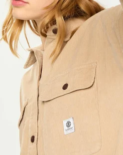 Femme Element Vestes, Blousons^Veste surchemise en Velours milleraies Manitoba Cord beige foncé