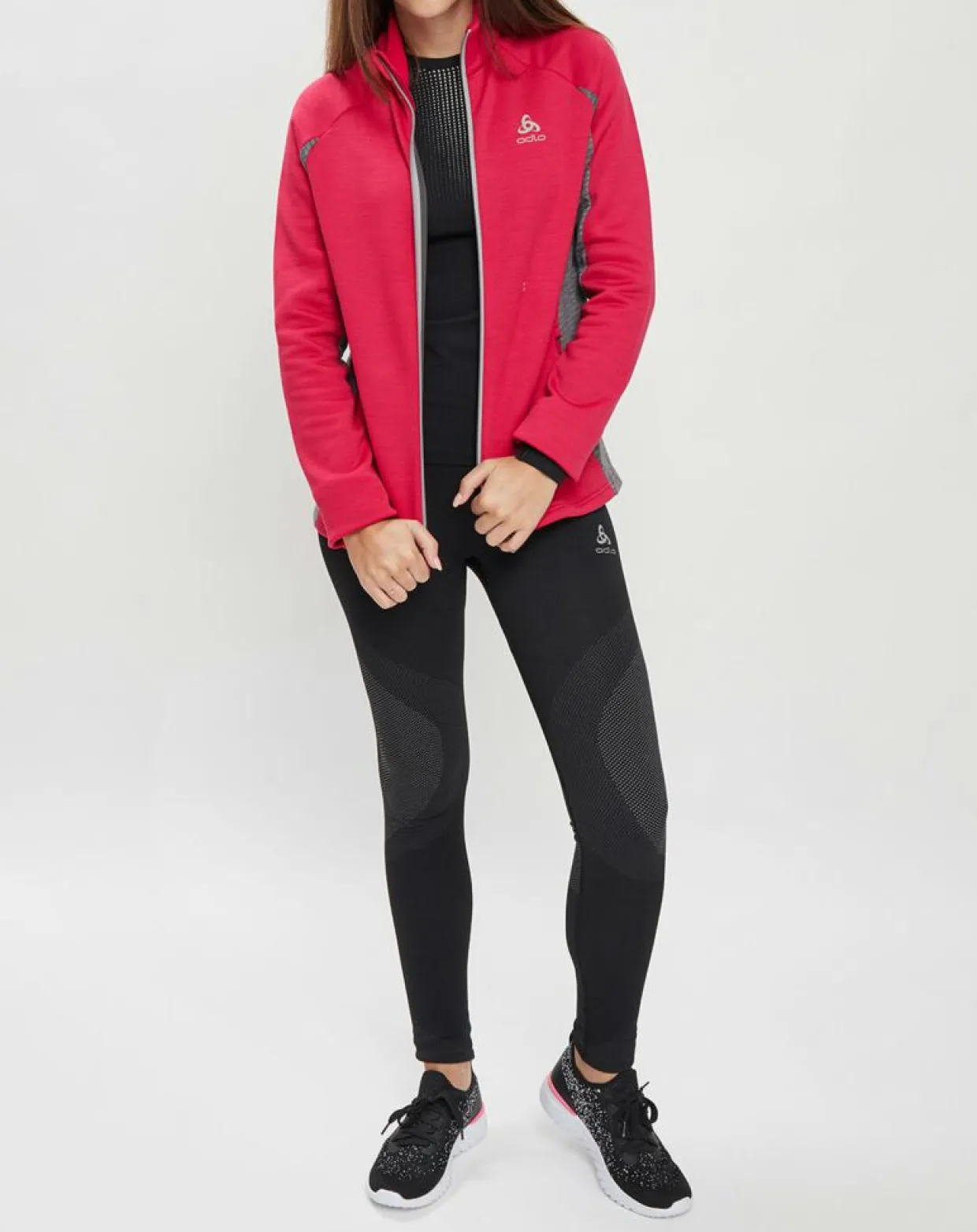 Femme Odlo Vestes, Blousons^Veste technique Sport Tech rose/gris