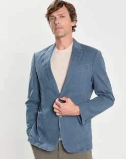 Veste Tencel Destruct bleue-Hackett London Clearance