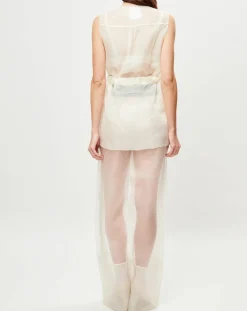 Femme La Perla Vestes, Blousons^Veste transparente sans manches Esprit d'Atelier en Soie écrue